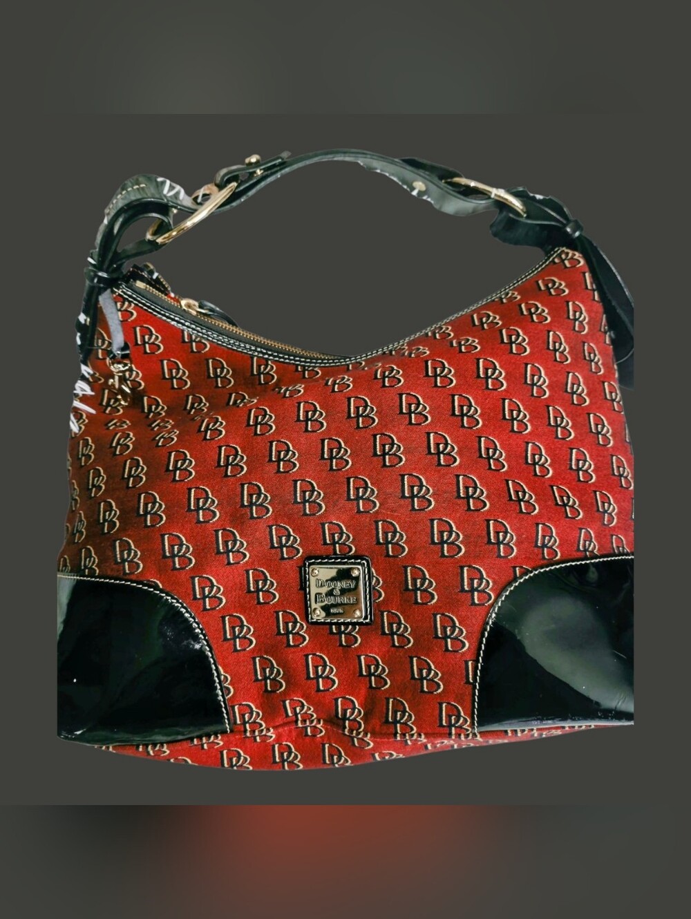 Dooney & Bourke Red Logo Hobo Bag